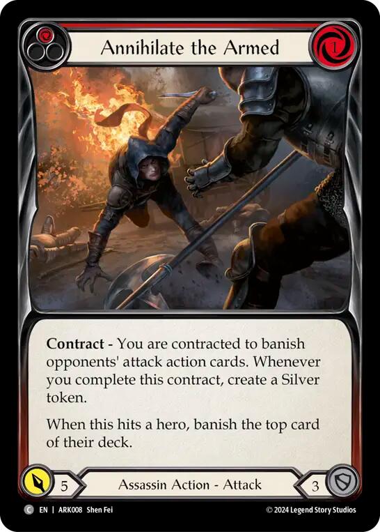 Annihilate the Armed (Red) [ARK008] (The Hunted Arakni Blitz Deck) | Card Merchant Takapuna