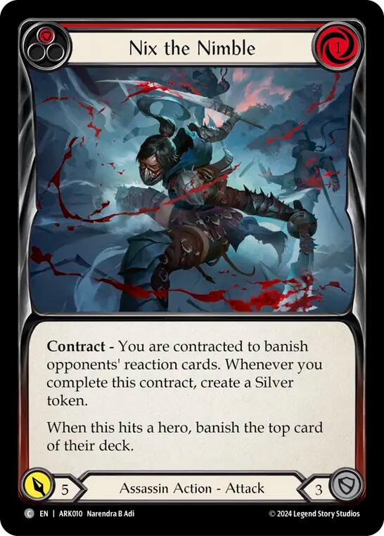 Nix the Nimble (Red) [ARK010] (The Hunted Arakni Blitz Deck) | Card Merchant Takapuna