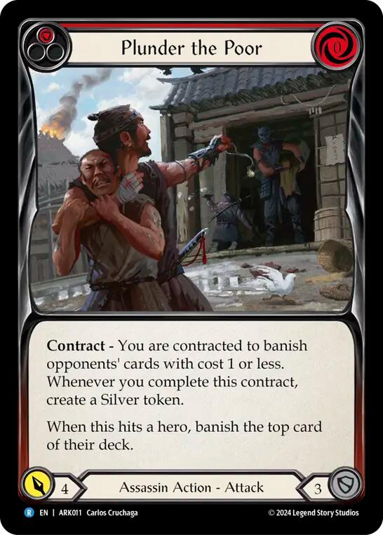Plunder the Poor (Red) [ARK011] (The Hunted Arakni Blitz Deck) | Card Merchant Takapuna