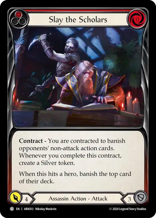 Slay the Scholars (Red) [ARK013] (The Hunted Arakni Blitz Deck) | Card Merchant Takapuna