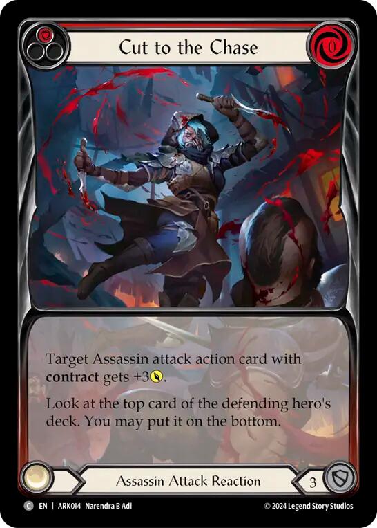 Cut to the Chase (Red) (Extended Art) [ARK014] (The Hunted Arakni Blitz Deck) | Card Merchant Takapuna