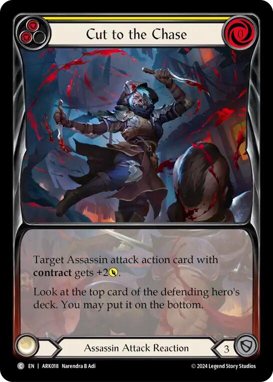 Cut to the Chase (Yellow) (Extended Art) [ARK018] (The Hunted Arakni Blitz Deck) | Card Merchant Takapuna