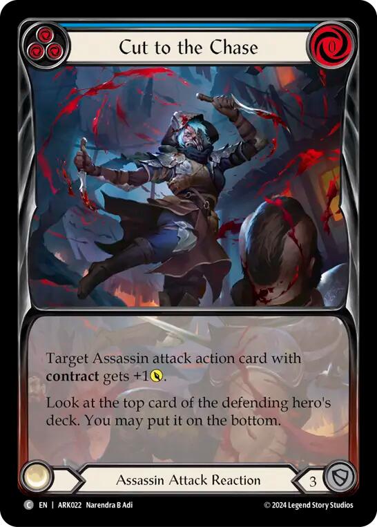 Cut to the Chase (Blue) (Extended Art) [ARK022] (The Hunted Arakni Blitz Deck) | Card Merchant Takapuna