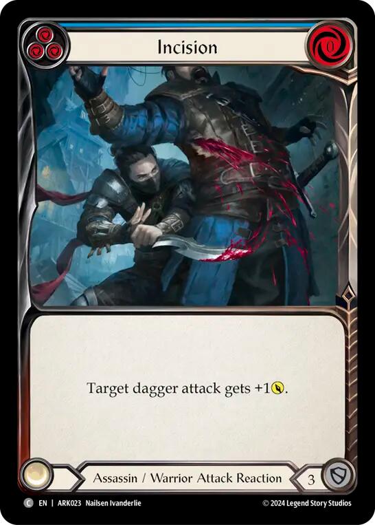 Incision (Blue) [ARK023] (The Hunted Arakni Blitz Deck) | Card Merchant Takapuna