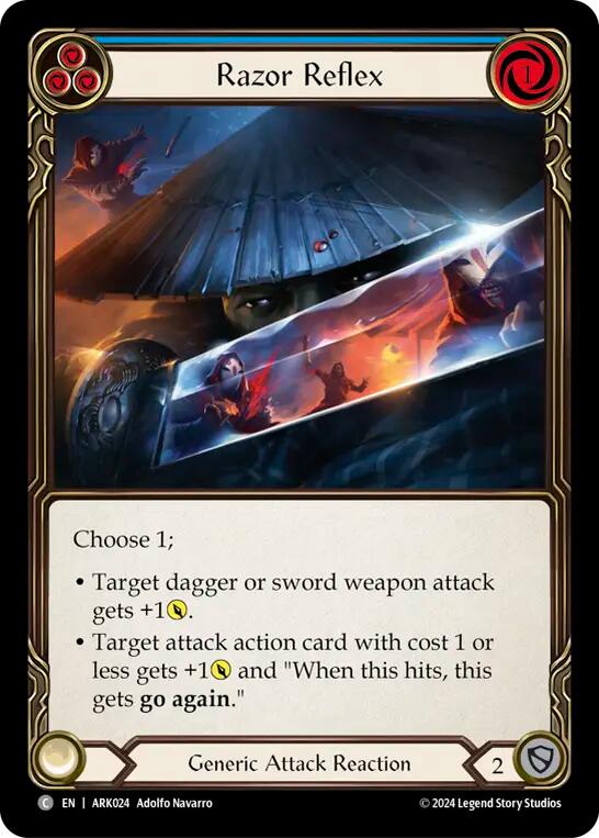 Razor Reflex (Blue) [ARK024] (The Hunted Arakni Blitz Deck) | Card Merchant Takapuna