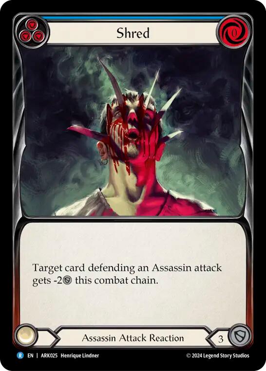 Shred (Blue) [ARK025] (The Hunted Arakni Blitz Deck) | Card Merchant Takapuna