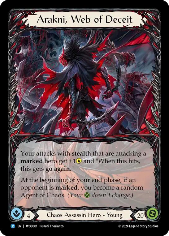 Arakni, Web of Deceit [WOD001] (The Hunted Arakni, Web of Deceit Blitz Deck)  Rainbow Foil | Card Merchant Takapuna