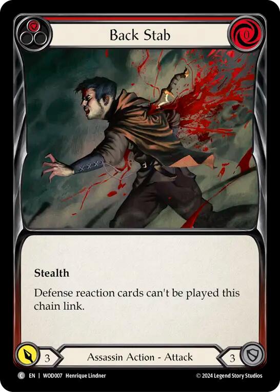Back Stab (Red) [WOD007] (The Hunted Arakni, Web of Deceit Blitz Deck) | Card Merchant Takapuna
