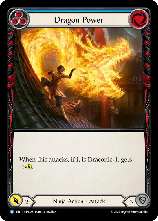 Dragon Power (Blue) [CIN023] (The Hunted Cindra Blitz Deck) | Card Merchant Takapuna