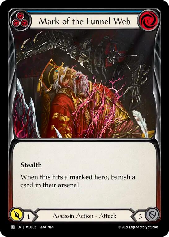 Mark of the Funnel Web (Blue) [WOD021] (The Hunted Arakni, Web of Deceit Blitz Deck) | Card Merchant Takapuna