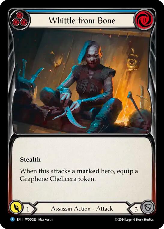Whittle from Bone (Blue) [WOD023] (The Hunted Arakni, Web of Deceit Blitz Deck) | Card Merchant Takapuna