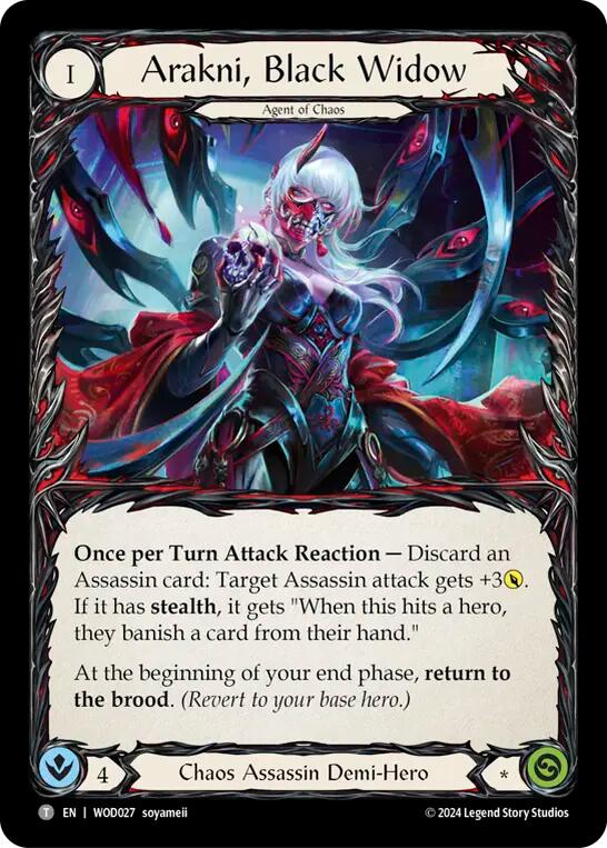 Arakni, Black Widow [WOD027//WOD028] (The Hunted Arakni, Web of Deceit Blitz Deck) | Card Merchant Takapuna