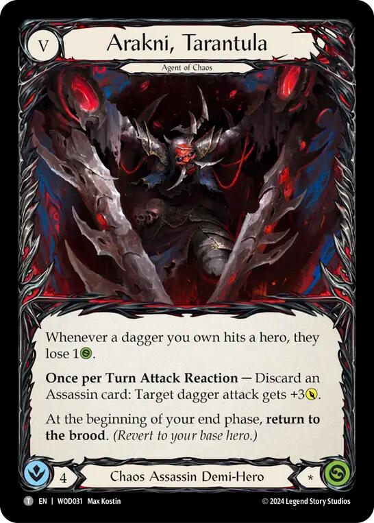 Arakni, Tarantula [WOD031//WOD032] (The Hunted Arakni, Web of Deceit Blitz Deck) | Card Merchant Takapuna