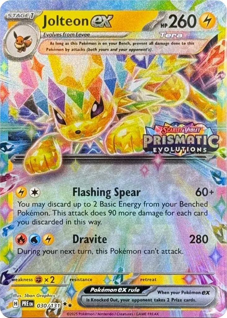 Jolteon ex (030/131) (Prismatic Evolutions Stamp) [Scarlet & Violet: Prismatic Evolutions] | Card Merchant Takapuna