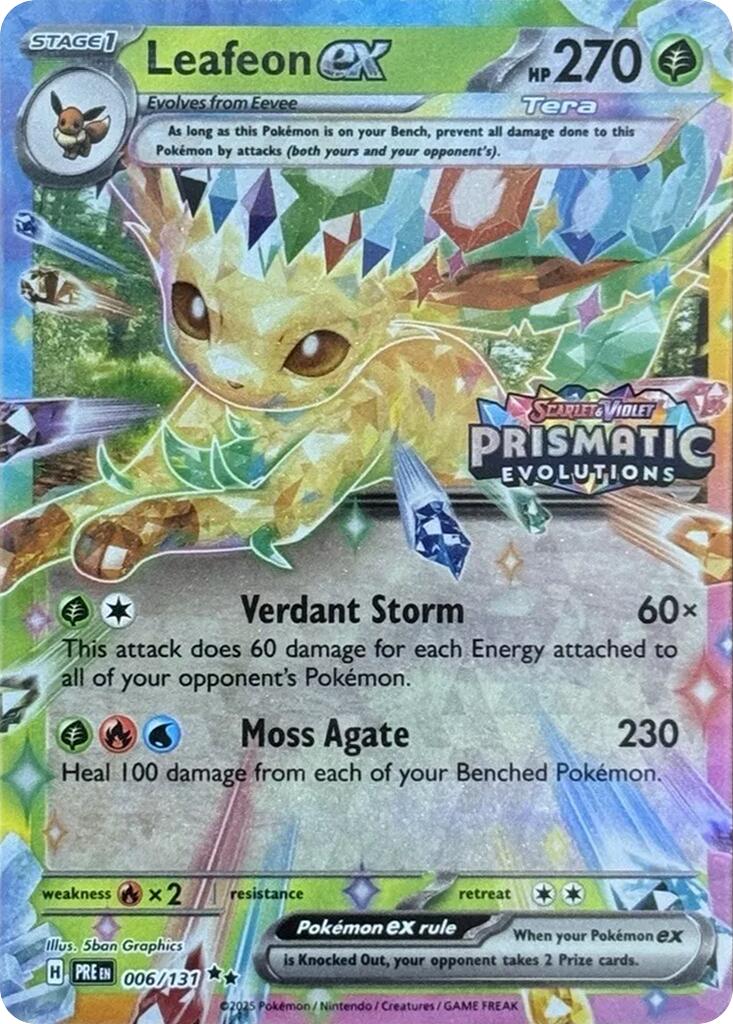 Leafeon ex (006/131) (Prismatic Evolutions Stamp) [Scarlet & Violet: Prismatic Evolutions] | Card Merchant Takapuna
