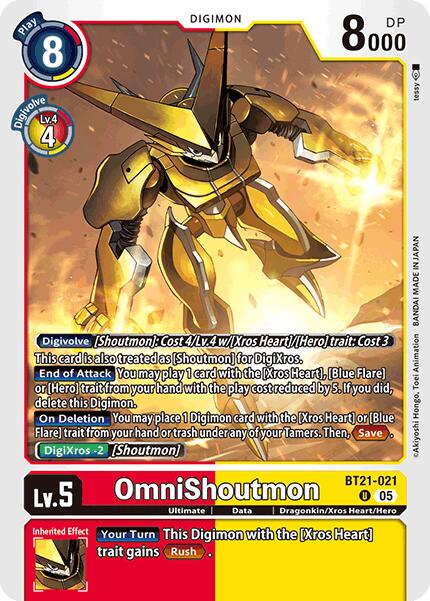 OmniShoutmon [BT21-021] [World Convergence] | Card Merchant Takapuna