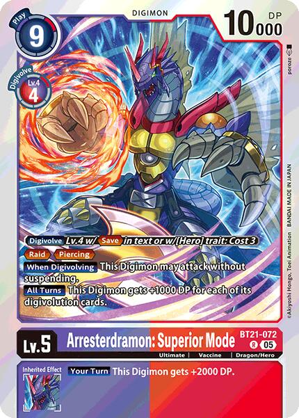 Arresterdramon: Superior Mode [BT21-072] [World Convergence] | Card Merchant Takapuna
