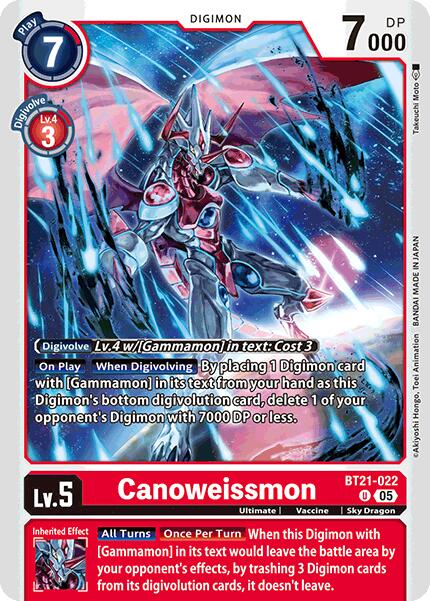 Canoweissmon [BT21-022] [World Convergence] | Card Merchant Takapuna