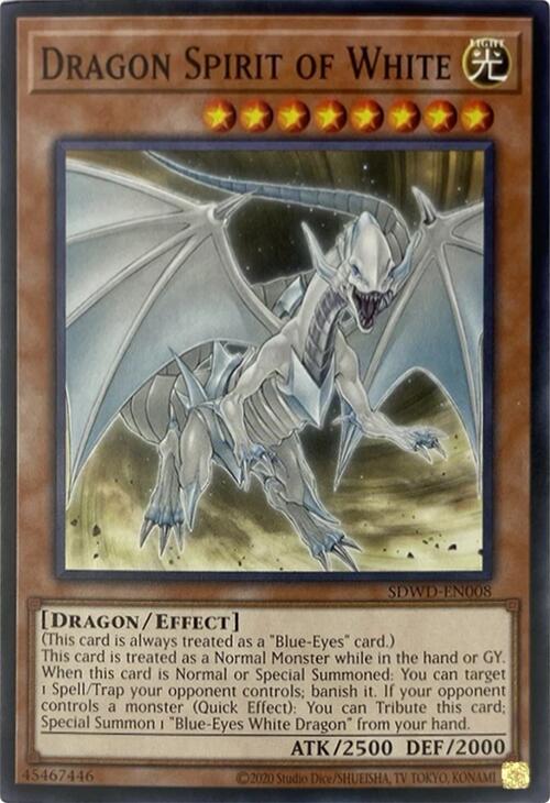 Dragon Spirit of White (Unlimited Misprint) [SDWD-EN008] Common | Card Merchant Takapuna