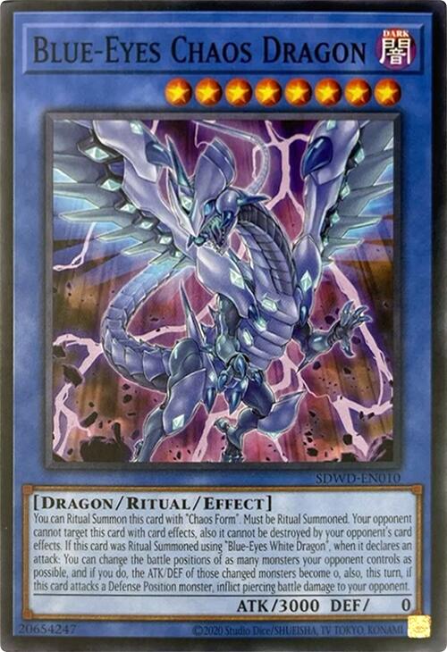 Blue-Eyes Chaos Dragon (Unlimited Misprint) [SDWD-EN010] Common | Card Merchant Takapuna