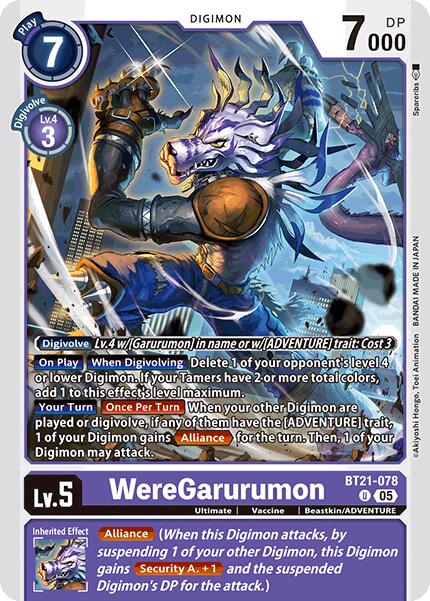 WereGarurumon [BT21-078] [World Convergence] | Card Merchant Takapuna