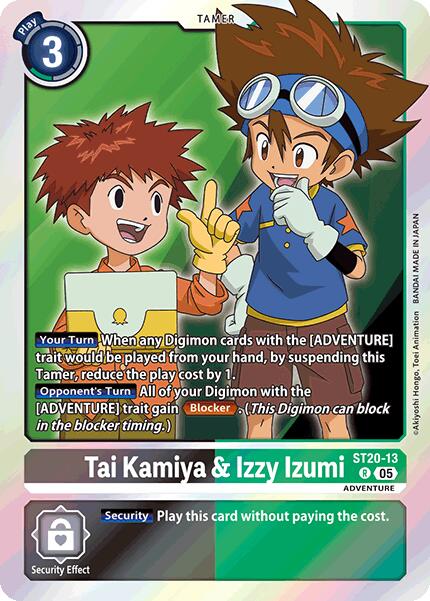 Tai Kamiya & Izzy Izumi [ST20-13] [Starter Deck: Protector of Light] | Card Merchant Takapuna