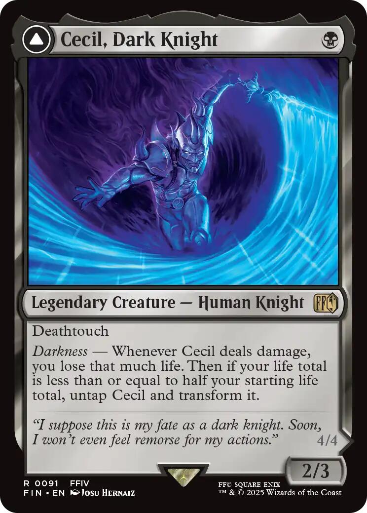 Cecil, Dark Knight // Cecil, Redeemed Paladin [FINAL FANTASY] | Card Merchant Takapuna