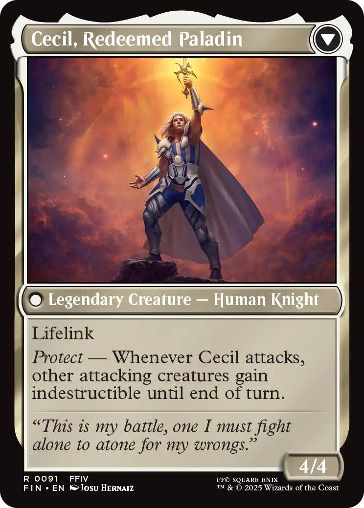 Cecil, Dark Knight // Cecil, Redeemed Paladin [FINAL FANTASY] | Card Merchant Takapuna