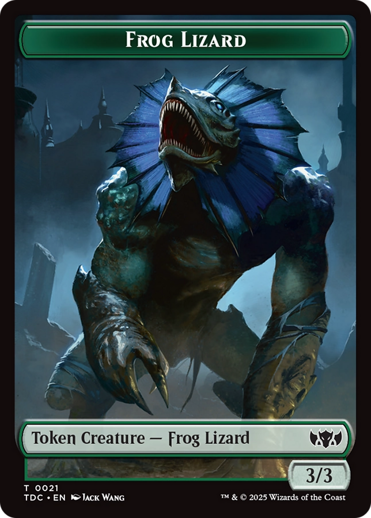 Frog Lizard // Dragon (0014) Double-Sided Token [Tarkir: Dragonstorm Commander Tokens] | Card Merchant Takapuna