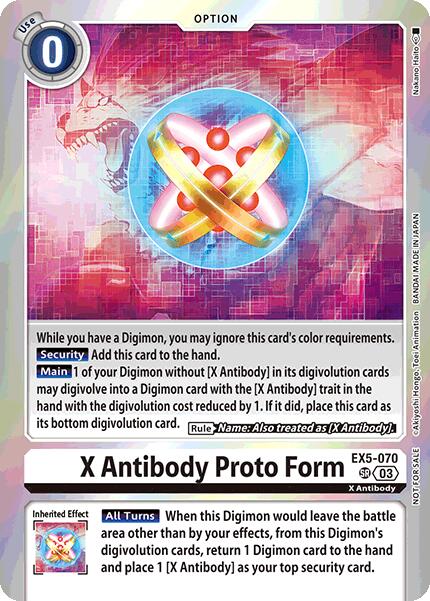 X Antibody Proto Form [EX5-070] (Special Event Pack 2025) [Animal Colosseum Promos] | Card Merchant Takapuna
