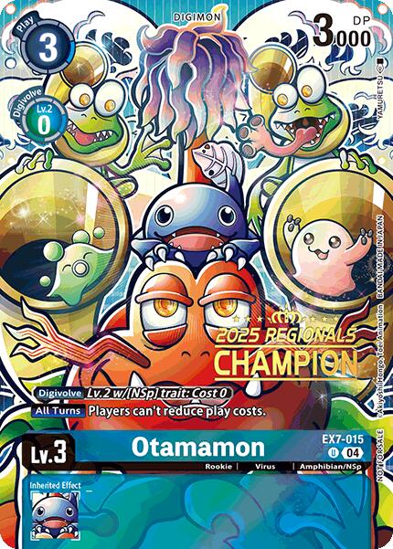 Otamamon [EX7-015] (2025 Regionals Champion) [Digimon LIBERATOR Promos] | Card Merchant Takapuna