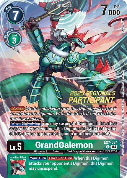 GrandGalemon [EX7-034] (2025 Regionals Participant) [Digimon LIBERATOR Promos] | Card Merchant Takapuna