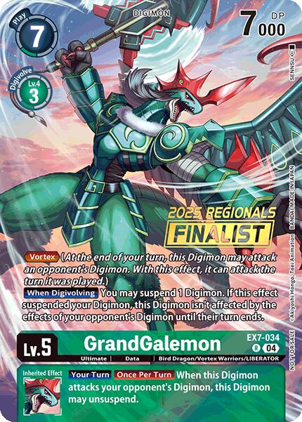 GrandGalemon [EX7-034] (2025 Regionals Finalist) [Digimon LIBERATOR Promos] | Card Merchant Takapuna