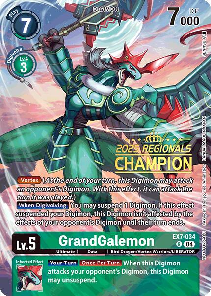 GrandGalemon [EX7-034] (2025 Regionals Champion) [Digimon LIBERATOR Promos] | Card Merchant Takapuna