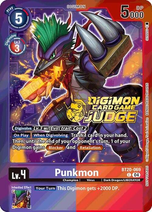 Punkmon [BT20-069] (Judge Pack 2025 Wave 1) [Release Special Booster Ver.2.5 Promos] | Card Merchant Takapuna