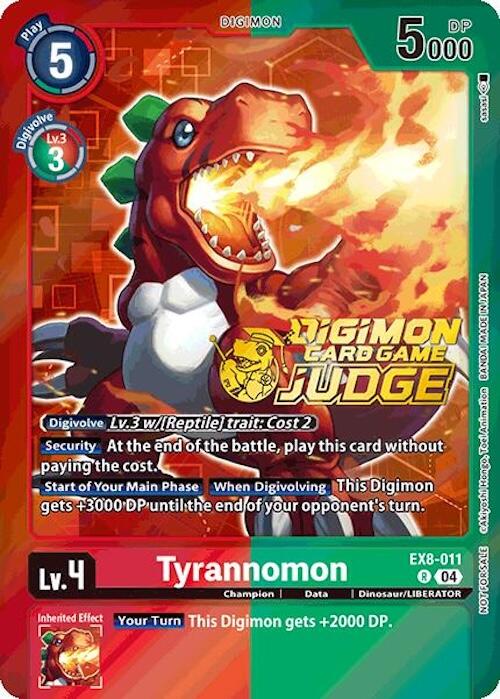 Tyrannomon [EX8-011] (Judge Pack 2025 Wave 1) [Chain of Liberation Promos] | Card Merchant Takapuna