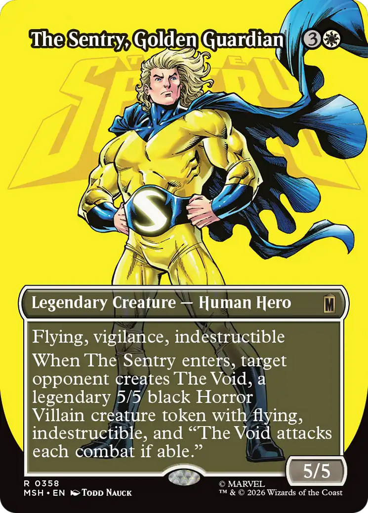 The Sentry, Golden Guardian (Borderless) [Marvel Super Heroes] | Card Merchant Takapuna