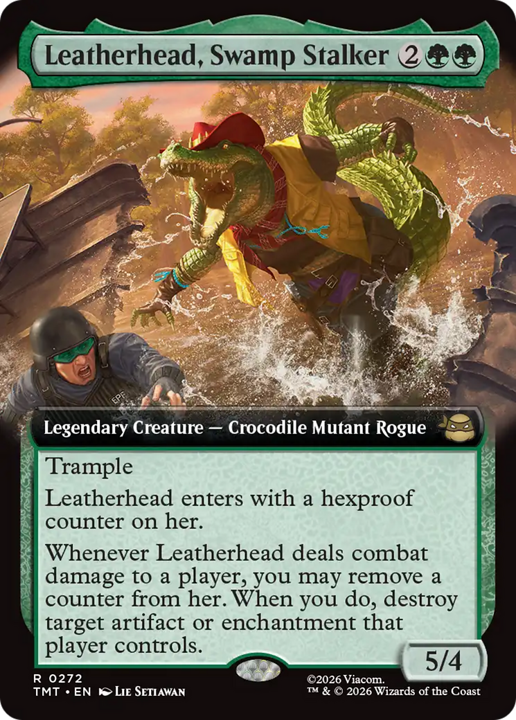 Leatherhead, Swamp Stalker (Extended Art) [Teenage Mutant Ninja Turtles] | Card Merchant Takapuna
