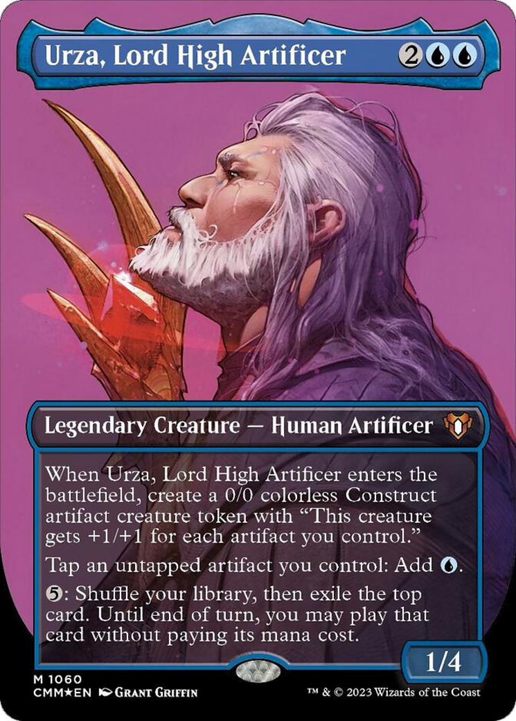 Urza, Lord High Artificer (Borderless Textured Foil Frame Break) [Commander Masters] | Card Merchant Takapuna