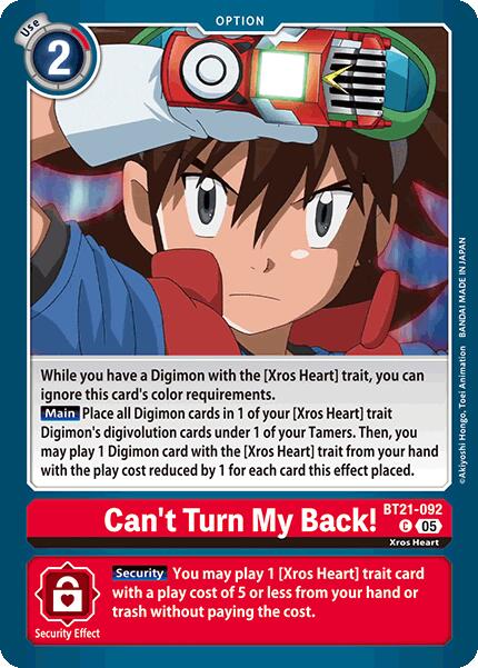 Can't Turn My Back! [BT21-092] [World Convergence] | Card Merchant Takapuna