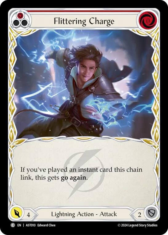 Flittering Charge (Red) [AST010] (Armory Deck: Aurora) | Card Merchant Takapuna
