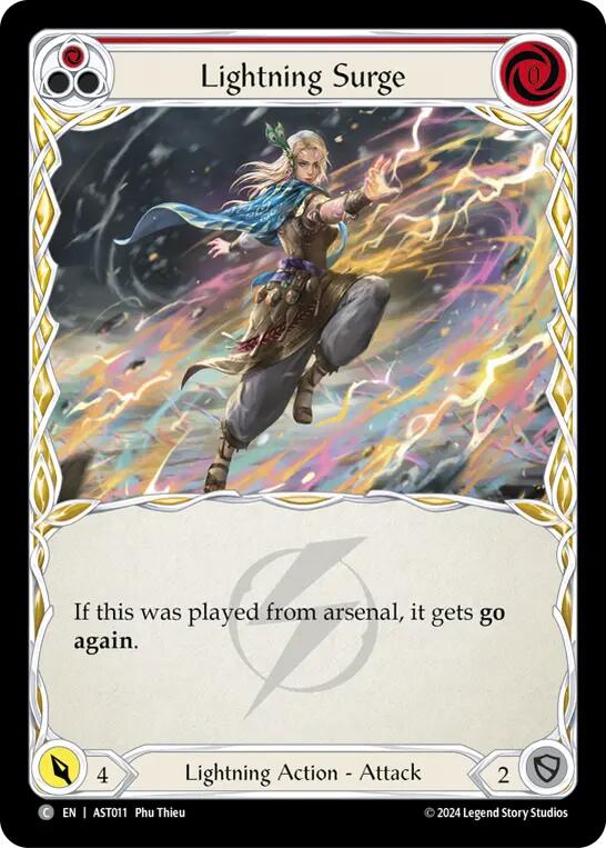 Lightning Surge (Red) [AST011] (Armory Deck: Aurora) | Card Merchant Takapuna