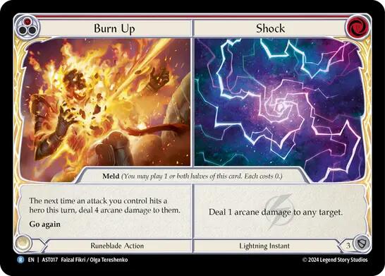 Burn Up // Shock [AST017] (Armory Deck: Aurora) | Card Merchant Takapuna