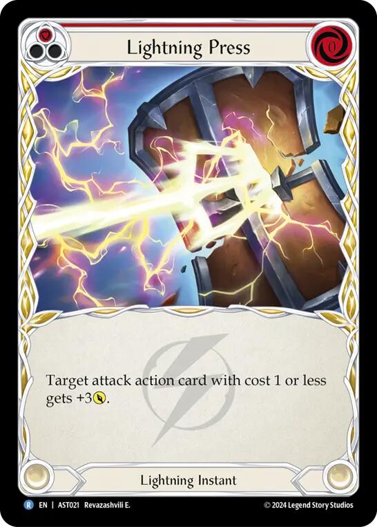 Lightning Press (Red) [AST021] (Armory Deck: Aurora) | Card Merchant Takapuna