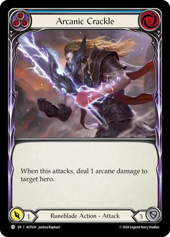 Arcanic Crackle (Blue) [AST024] (Armory Deck: Aurora) | Card Merchant Takapuna