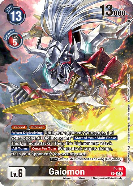Gaiomon [P-183] (BT-21: Illustration Celebration Pack) [World Convergence] | Card Merchant Takapuna