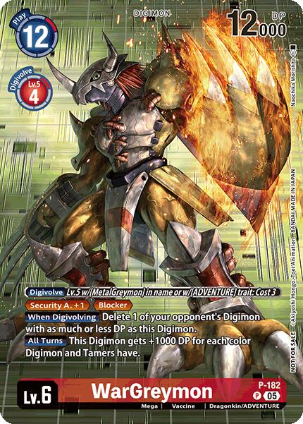 WarGreymon [P-182] (BT-21: Illustration Celebration Pack) [World Convergence] | Card Merchant Takapuna