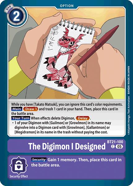 The Digimon I Designed [BT21-100] [World Convergence] | Card Merchant Takapuna