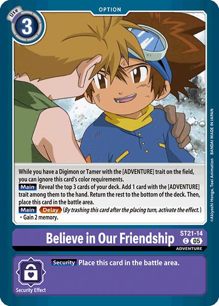 Believe in Our Friendship [ST21-14] [Starter Deck: Hero of Hope] | Card Merchant Takapuna