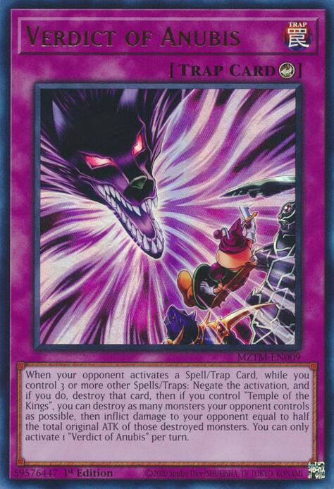 Verdict of Anubis [MZTM-EN009] Ultra Rare | Card Merchant Takapuna